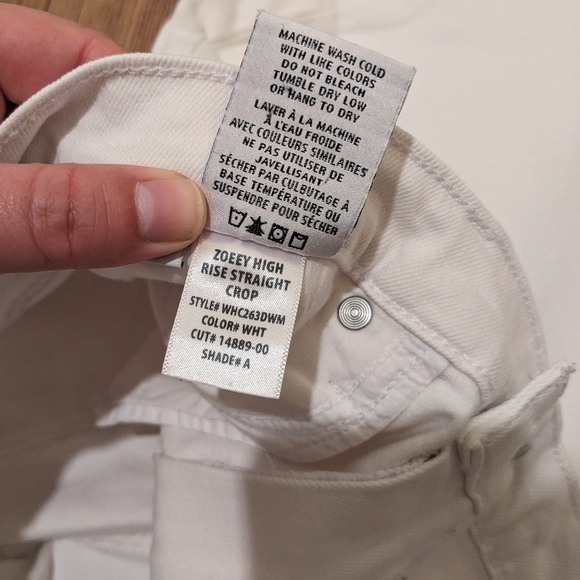 Hudson High Rise Straight Crop White Jeans - Picture 7 of 11